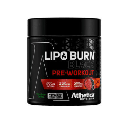TERMOGÊNICO LIPOBURN BLACK ATHLETICA SABOR FRUTAS VERMELHAS POTE 200g